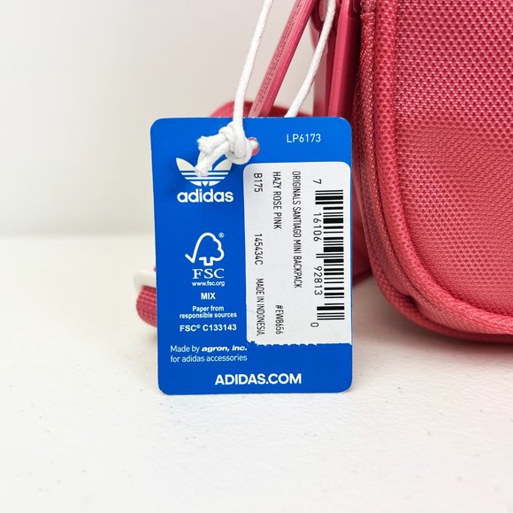 adidas Originals Women's Santiago Mini Backpack, Hazy Rose, One Size - Picture 6 of 14